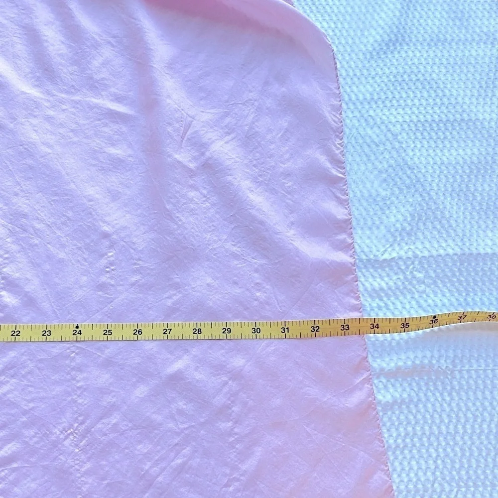 Silk Scarf Powder Pink 33.5” Square Hand Rolled Edge